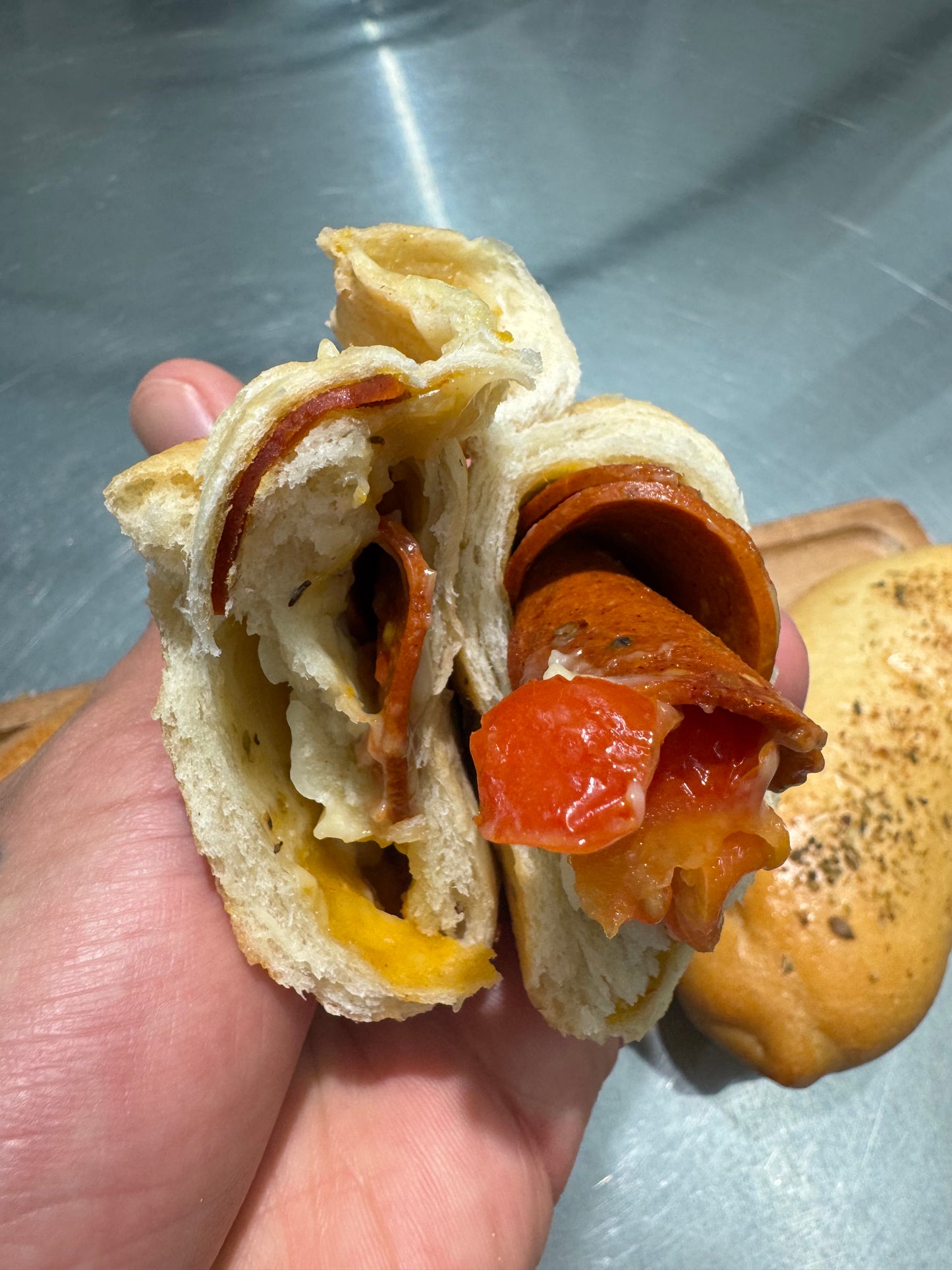Cheeze and pepperoni roll