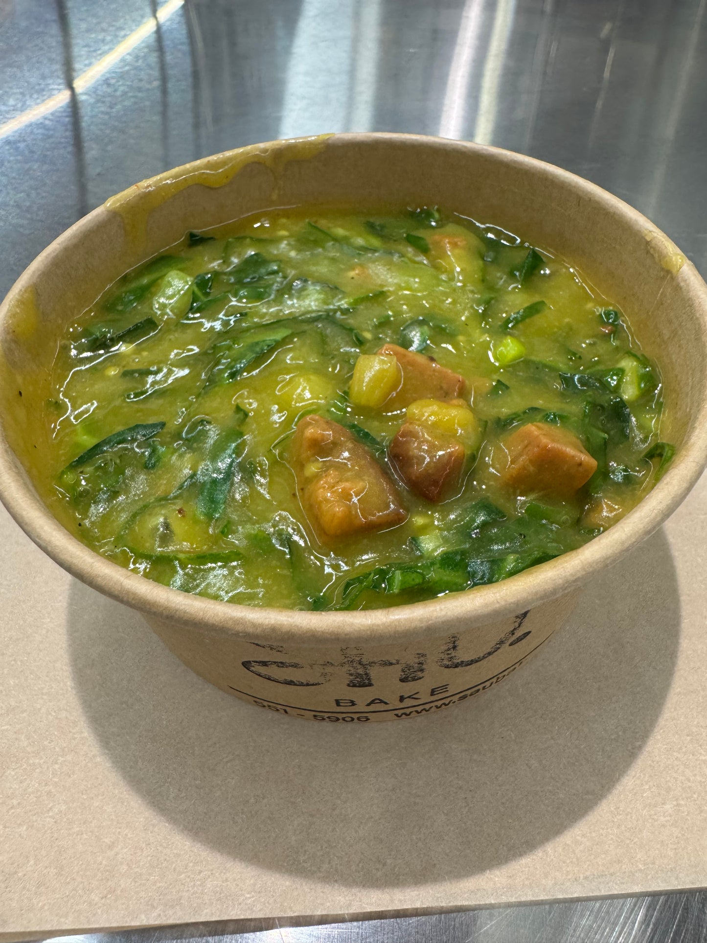 Frozen collard greens soup