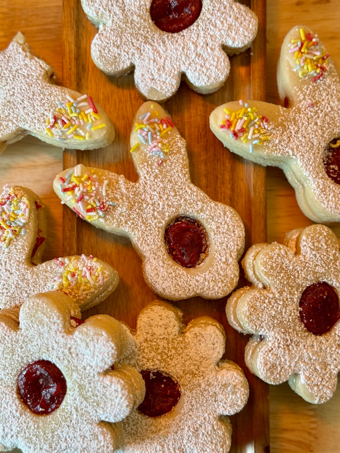 Easter Linzer Cookies – Bunny & Flower Edition